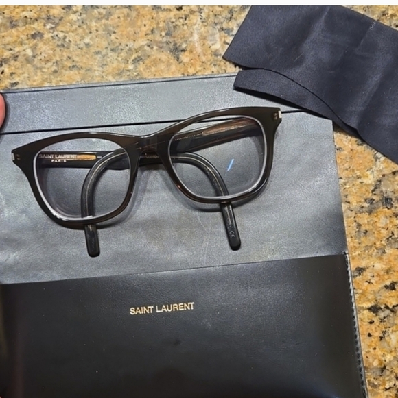 Saint Laurent Handbags - Saint Laurent Dark Brown Eyeglasses